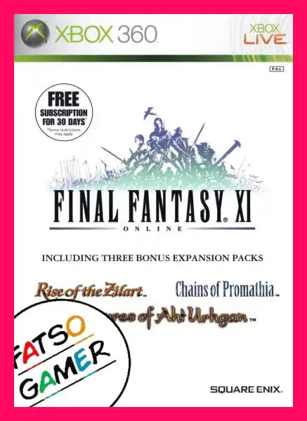 Final Fantasy Xi Plus Expansion Packs Xbox 360 Video Games