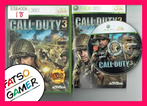 Cod 3 Box Call of Duty 3 Xbox 360 – FatsoGamer