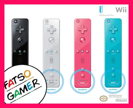 Genuine Nintendo Wii Wiimote Remote with Motion Plus - FatsoGamer