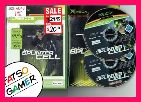 Splinter Cell Game Box Splinter Cell Xbox – FatsoGamer